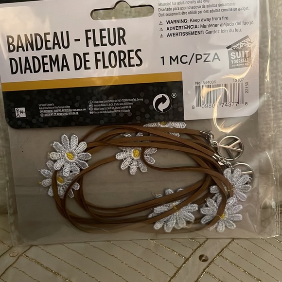 Suit Yourself Costume Co. Groovy 60’s Flower Headband&Peace Necklace Bundle.NWT - Picture 3 of 6